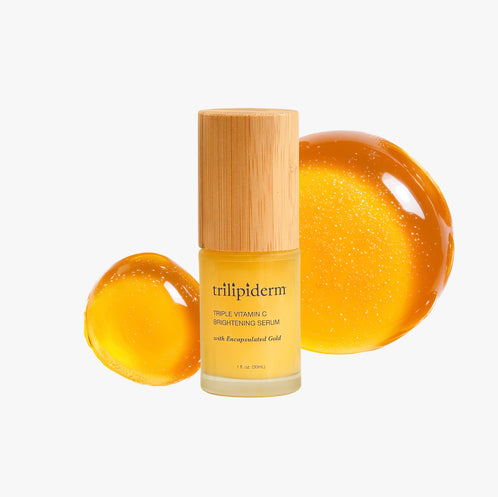 Skincare Product with Vitamin C swatch with bambo lid