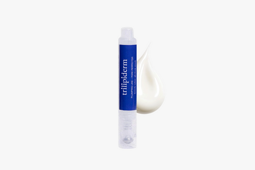 Trillipiderm skincare product with applicator on a white background