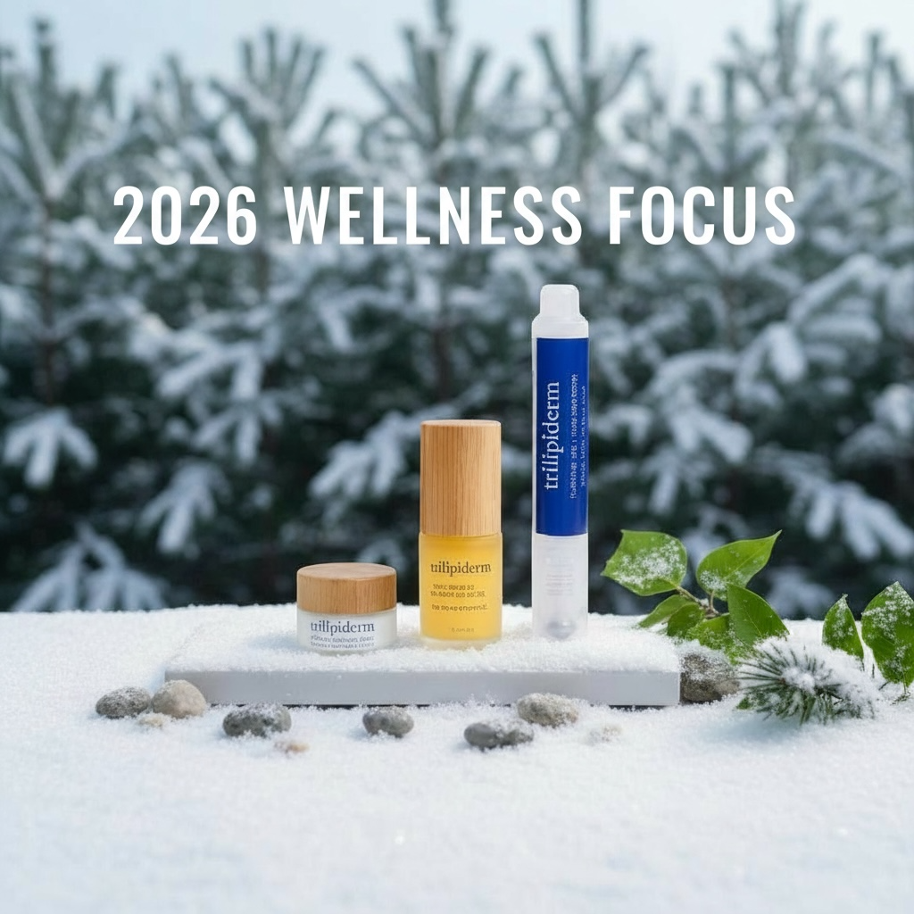 Assorted Trilipiderm skincare products formulated with science-backed ingredients to support skin wellness and long-term health.