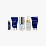 Collection of Trillipiderm skincare products on a white background