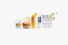 Collection of skincare products with visible brand name on a white background