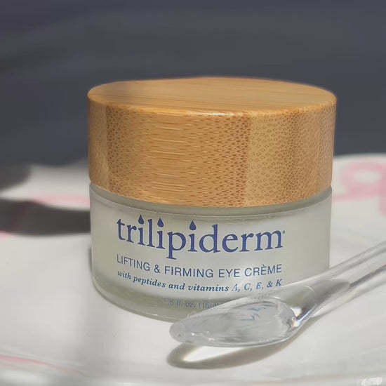 Lifting & Firming Eye Crème by trilipiderm skincare for all skin types, hydrating and lifting peptide eye treatment. 