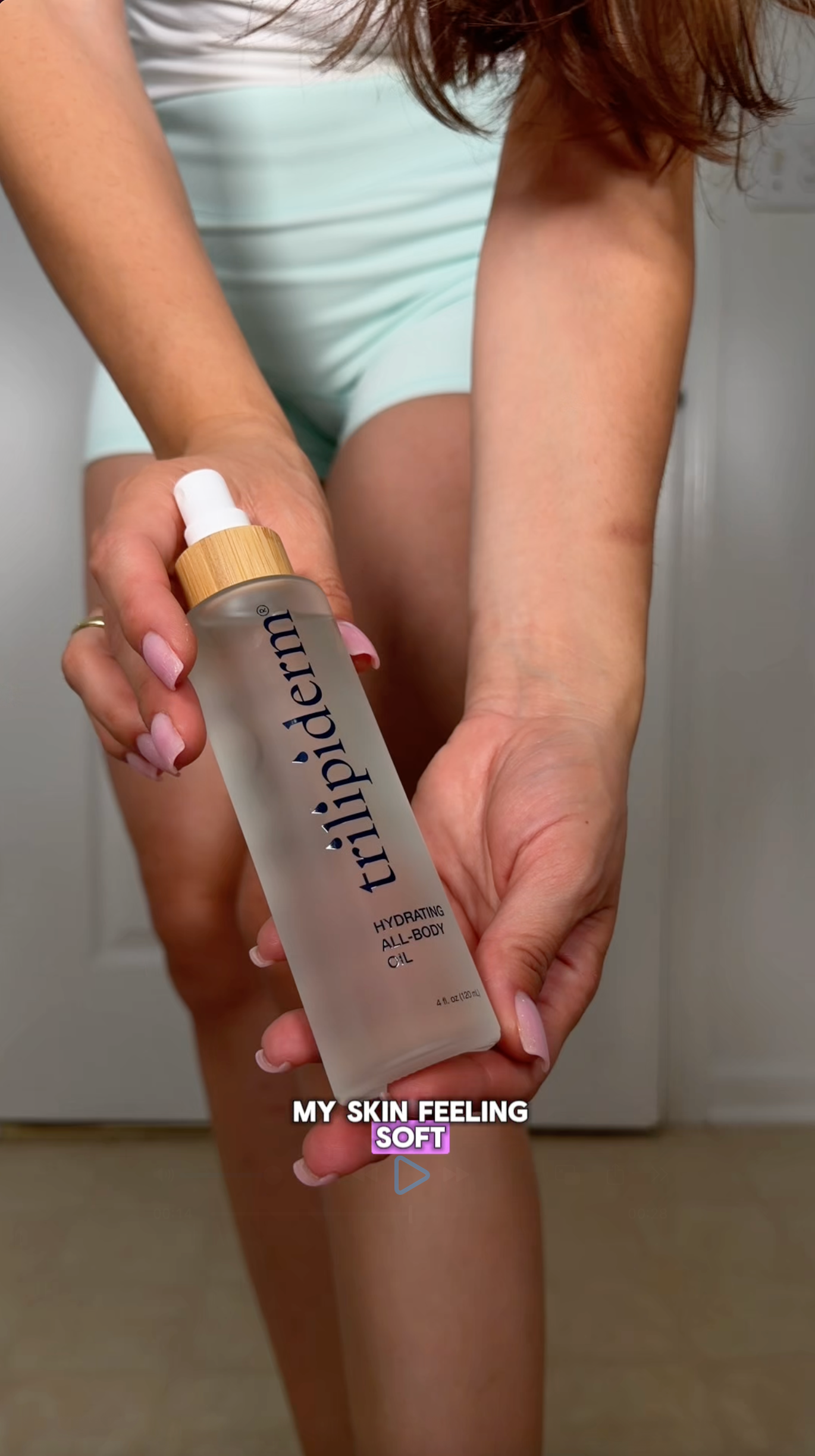 Trilipiderm Hydrating All-body Oil skincare review of this barrier supporting body oil for hair skin and nails.