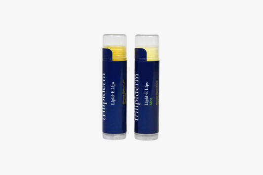 Trilipiderm Lipid-E Lip Balm and Lipid-E Lip Balm Mint — moisturizing broad spectrum lip protectants for soft, hydrated lips