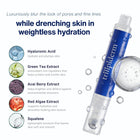 Trilipiderm Plumping Line and Pore Perfector serum pen with key ingredients hyaluronic acid green tea extract acai berry extract red algae extract and squalene — lightweight hydrating serum that blurs pores and fine lines while drenching skin in weightless hydration for a smoother plumper more radiant complexion