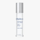 Trilipiderm Protective Day Crème Broad Spectrum SPF 30 hydrating face and neck sunscreen moisturizer, 1.7 fl. oz. (50 mL), in a sleek white bottle with a reflective silver cap and signature blue Trilipiderm branding. Photographed against a pristine white studio background, this daily facial SPF moisturizer offers broad-spectrum sun protection and lightweight hydration while supporting a soft, smooth, radiant-looking complexion.
