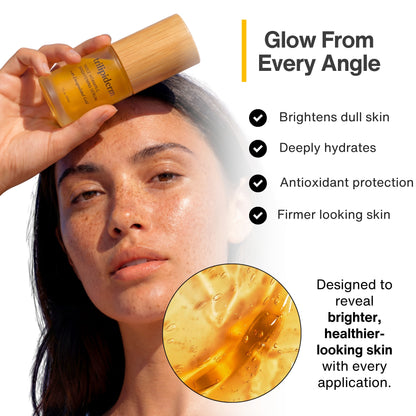 Trilipiderm Skincare vitamin C face serum for glowing skin, featuring Triple Vitamin C Brightening Serum with glutathione, peptides, hyaluronic acid, encapsulated gold, antioxidant care, hydration support, and radiant even-looking skin.